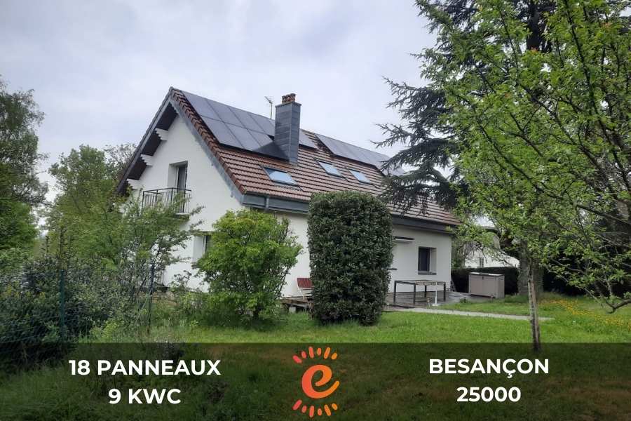 Installation de panneaux solaires sur maison à Besançon, Doubs (25)