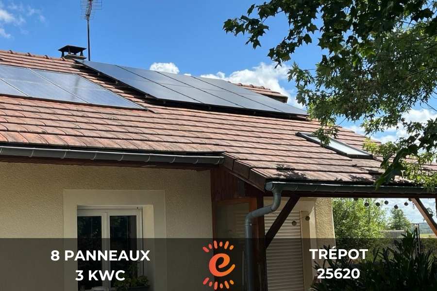 Installation de panneaux solaires sur maison à Trépot, Doubs (25)