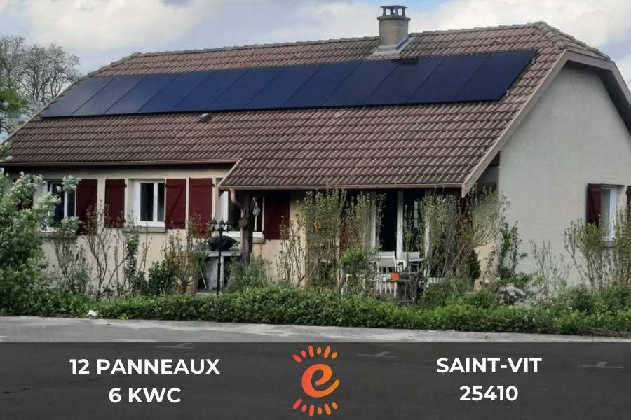 Installation de panneaux solaires sur maison à Saint-Vit, Doubs (25)