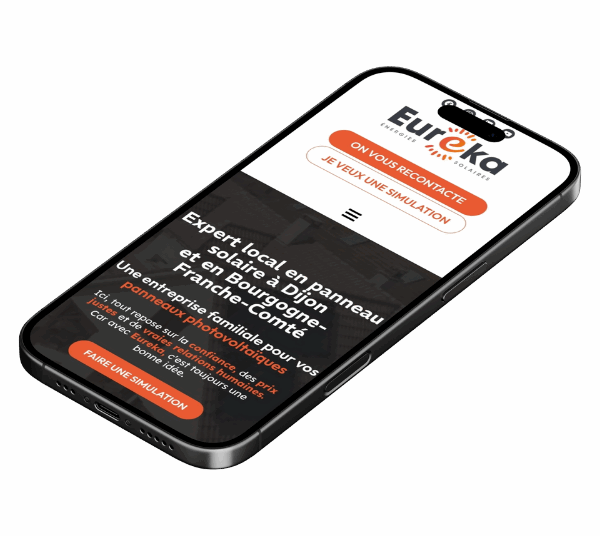 téléphone portable sur le site officiel d'Eureka Énergies Solaires, installateur de panneaux solaires