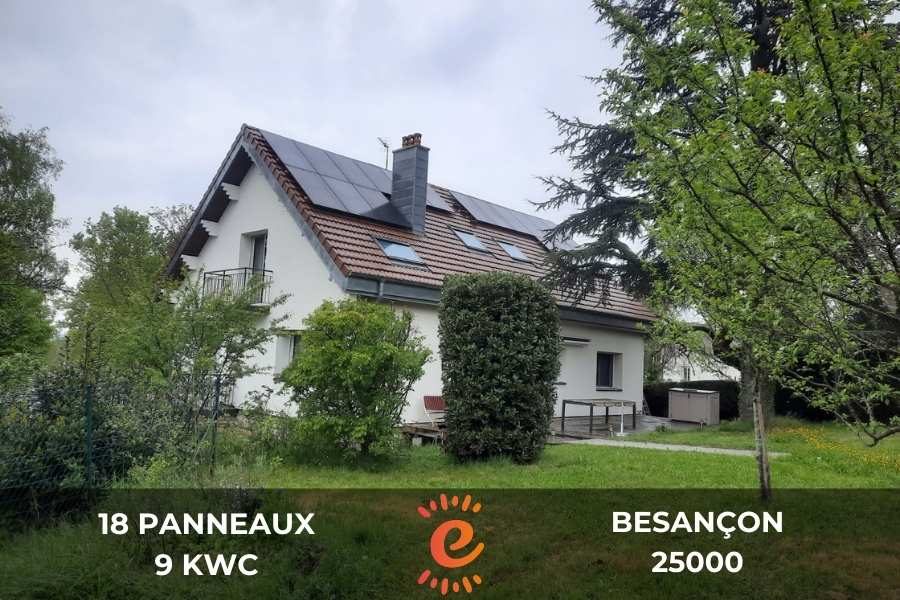 Installation de panneaux solaires sur maison à Besançon, Doubs (25)