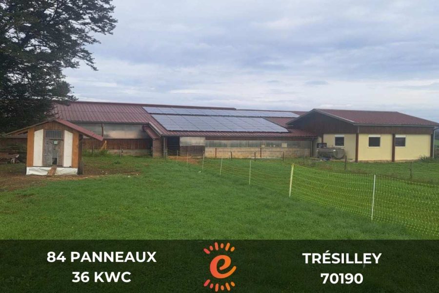 Installation de panneaux solaires sur maison à Trésilley, Haute-Saône (70)