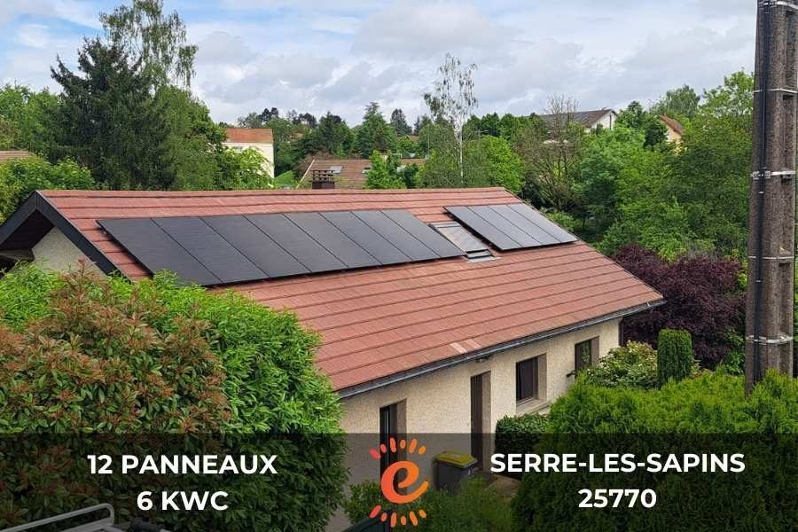 Installation de panneaux solaires sur maison à Serre-les-Pins, Doubs (25)