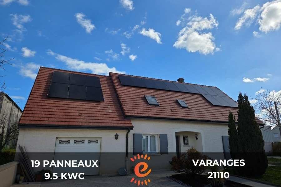 Installation de panneaux solaires à Varanges, Côte d’or (21), sur une maison