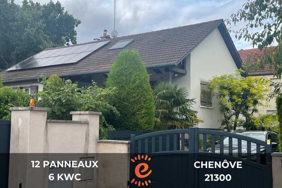 Installation de panneaux solaires sur maison à Chenôve, Côte d’or (21)